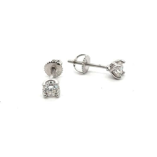 STMEM-01 Moissanite Stone Earrings 4mm