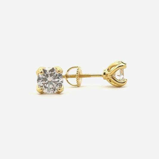 STMEM-03 Moissanite Stone Earrings 6mm