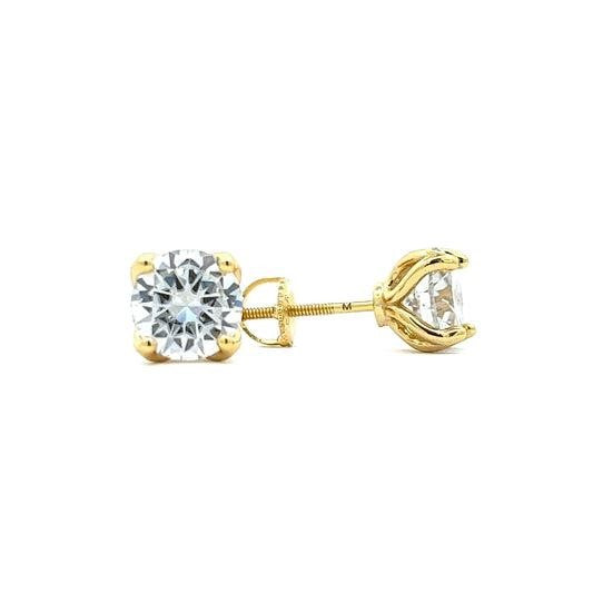 STMEM-04 Moissanite Stone Earrings 7mm