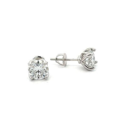 STMEM-04 Moissanite Stone Earrings 7mm